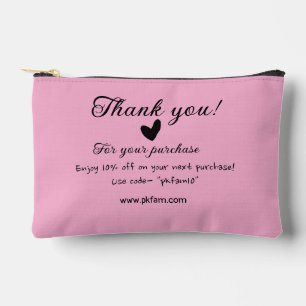 Thank you for purchase pink family business detail accessory pouch