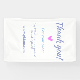 Thank you for purchase pink family business detail banner