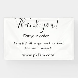 Thank you for purchase pink family business detail banner