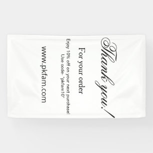 Thank you for purchase pink family business detail banner