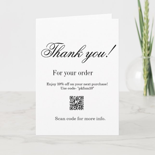Thank you for purchase pink family business detail card (Front)