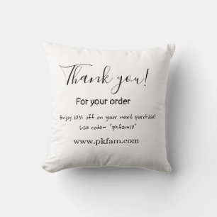 Thank you for purchase pink family business detail cushion