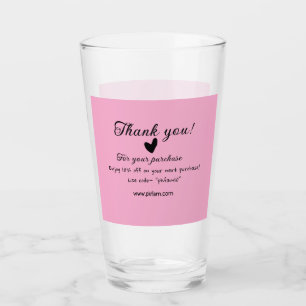 Thank you for purchase pink family business detail glass