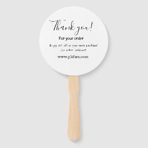 Thank you for purchase pink family business detail hand fan