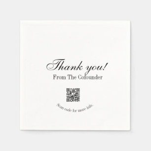 Thank you for purchase pink family business detail napkin