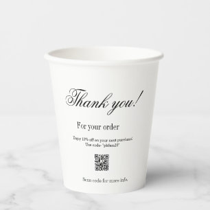 Thank you for purchase pink family business detail paper cups