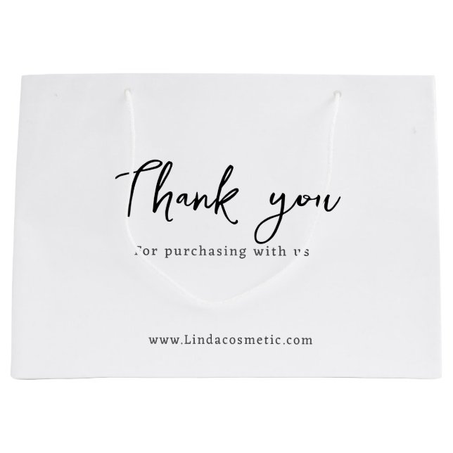 thank you for purchasing with us,shopping large gift bag (Front)