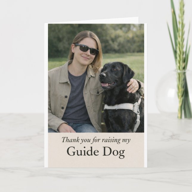 Thank You for Raising My Guide Dog – Black Lab Card (Front)