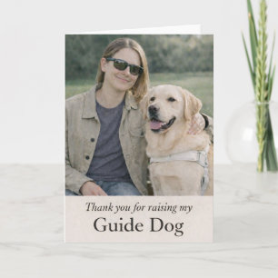 Thank You for Raising My Guide Dog – Puppy Raiser  Card