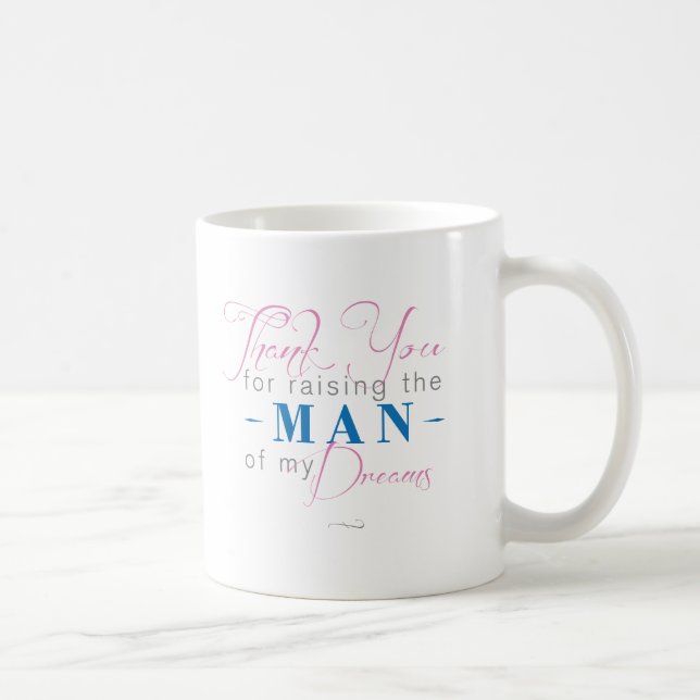 Thank you for Raising the Man of my Dreams Coffee Mug (Right)