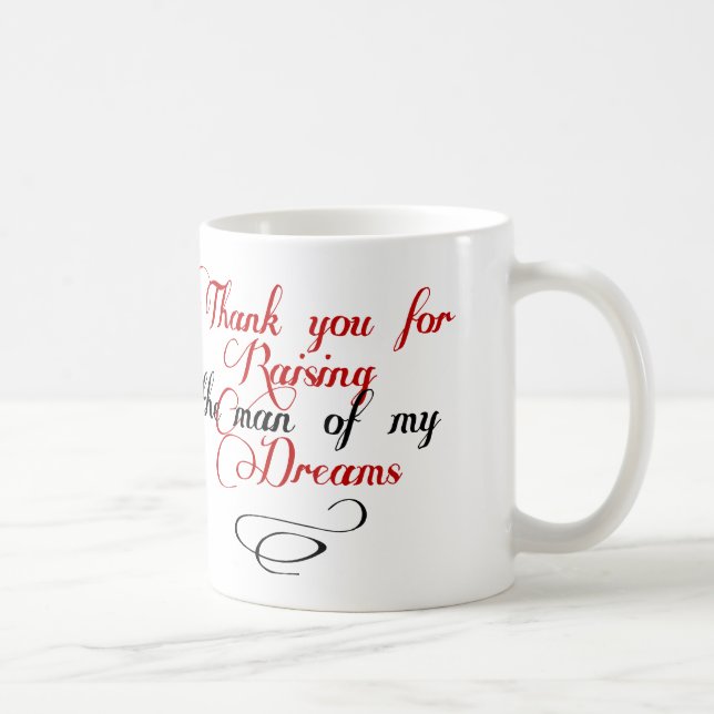 Thank you for raising the man of my dreams coffee mug (Right)