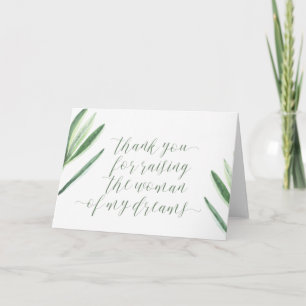 Thank You For Raising the Woman of My Dreams Card