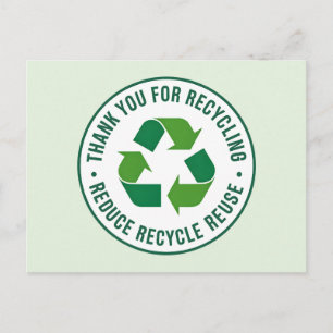 Thank you for Recycling Postcard