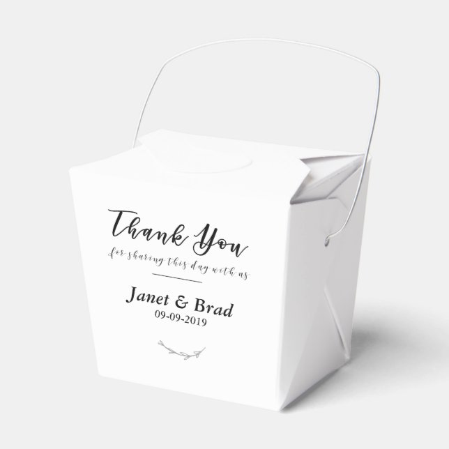 Thank You For Sharing This Day With Us Favour Box (Front Side)