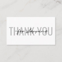 Thank you for shopping Business Card Modern