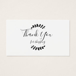 Thank You For Shopping Card