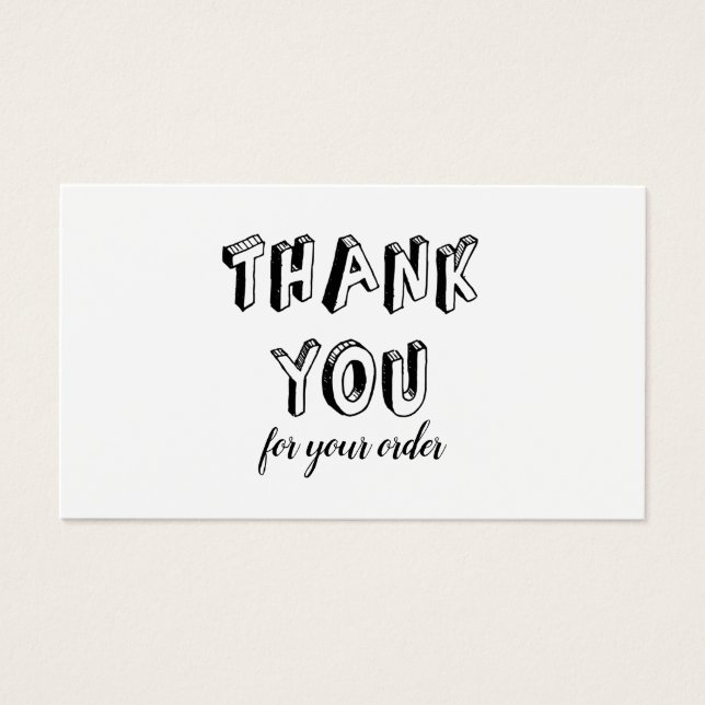 Thank You For Shopping Discount Card (Front)