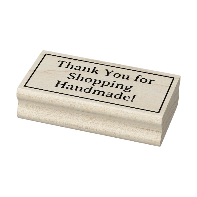 Thank You for Shopping Handmade Rubber Stamp (Stamp)