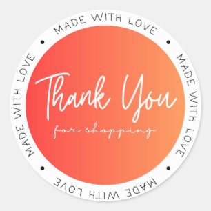 Thank You For Shopping, Made With Love Stickers