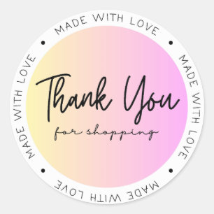 Thank You For Shopping, Made With Love Stickers