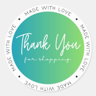 Thank You For Shopping, Made With Love Stickers