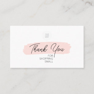 Thank You For Shopping Small Business Card