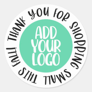 Thank You for Shopping Small This Fall Cute Logo Classic Round Sticker