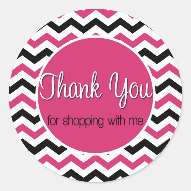 Thank you for shopping with me classic round sticker (Front)