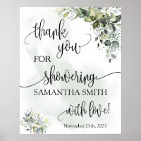 Thank you for showering bride to be eucalyptus