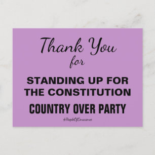 Thank You For Standing Up for the Constitution Postcard