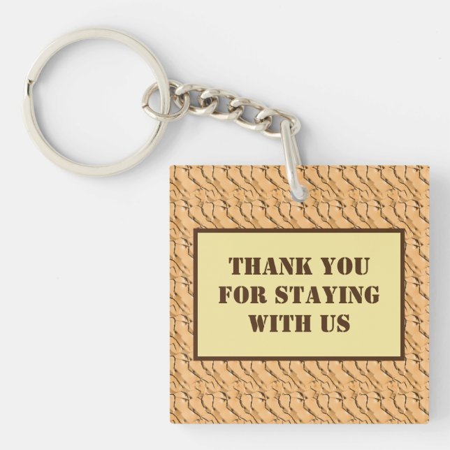 Thank You for Staying with Us Guest Key Key Ring (Front)