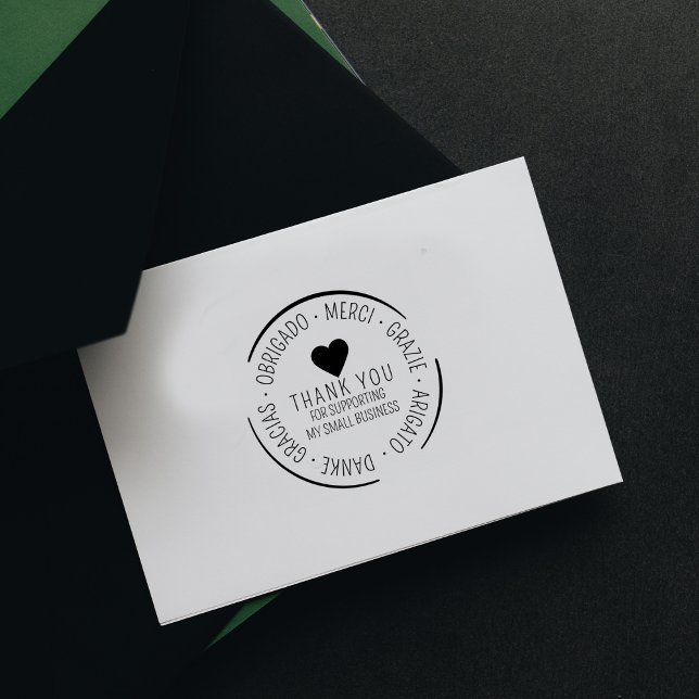  Thank You for supporting business, Multilingual  Rubber Stamp (Creator Uploaded)