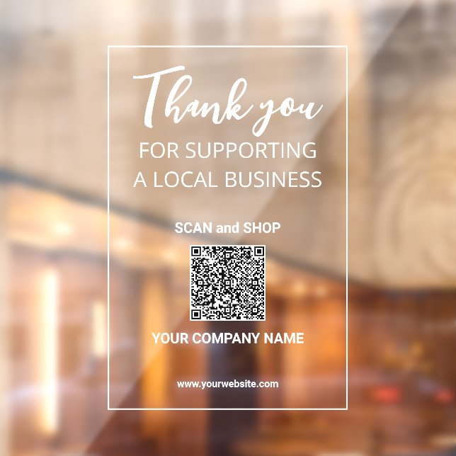 Thank you for Supporting Local Business | QR code  (Sheet 2)