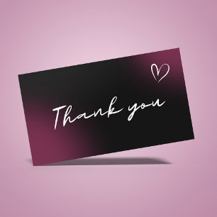 Thank You for Supporting My Business Dark Wine Business Card
