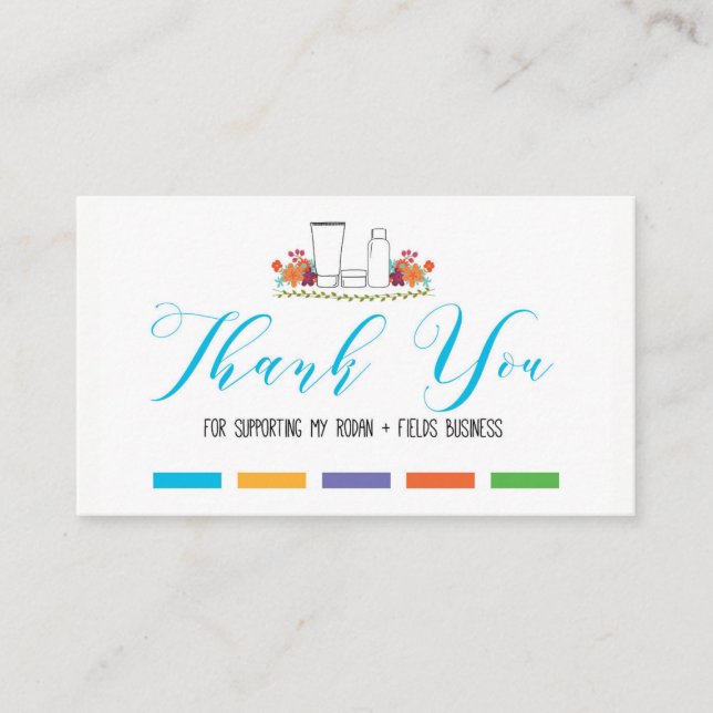 Thank you for supporting my RF business Business Card (Front)