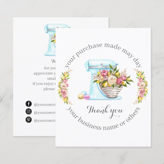 Thank You For Supporting My Small Business Card (Front/Back)