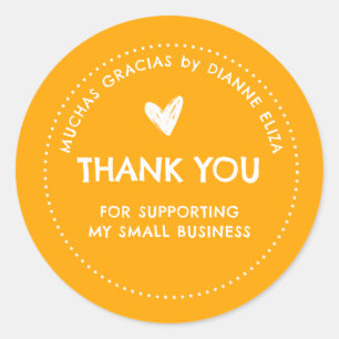 Thank You For Supporting My Small Business Classic Round Sticker
