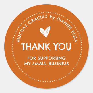Thank You For Supporting My Small Business Classic Round Sticker