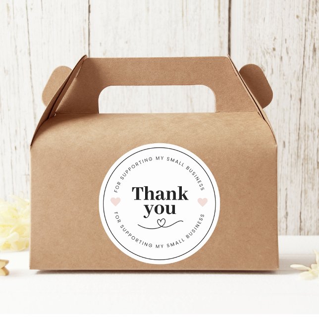 "Thank You for Supporting My Small Business  Classic Round Sticker (Creator Uploaded)