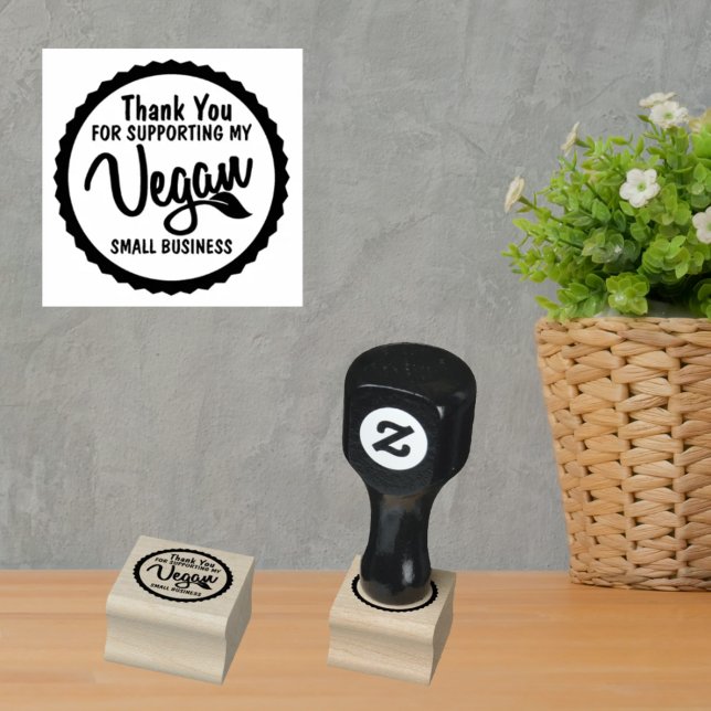 Thank You For Supporting My Vegan Business  Rubber Stamp (Creator Uploaded)