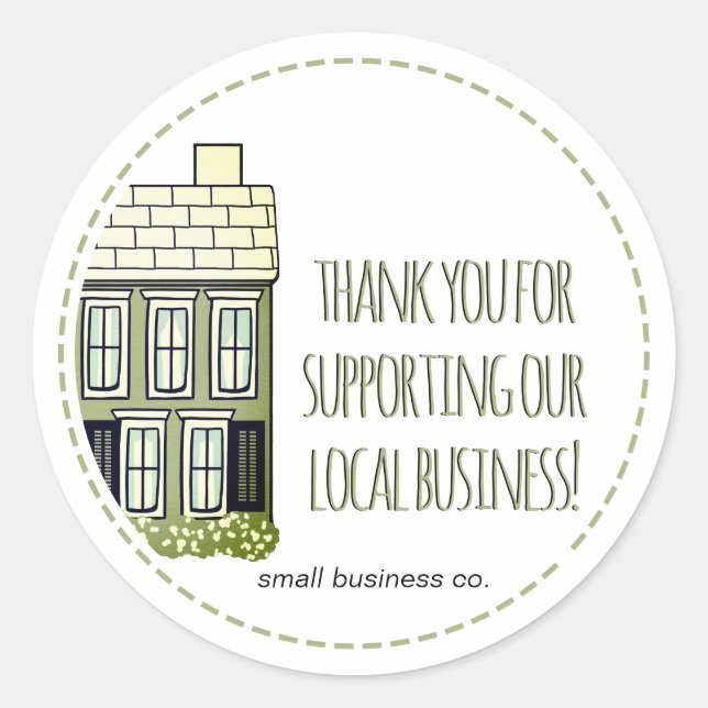 Thank You for Supporting our Small Business! Classic Round Sticker (Front)