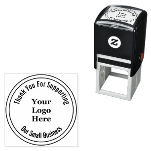 Thank You For Supporting Our Small Business Logo Self-inking Stamp
