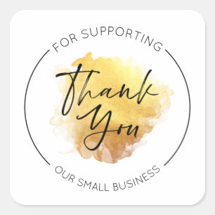 Thank you for supporting our small business square sticker