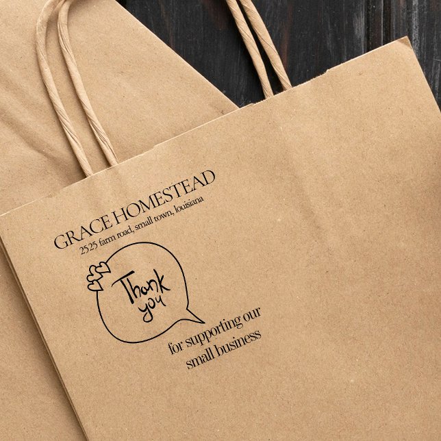 Thank You for Supporting Small Business Add Name Rubber Stamp (Creator Uploaded)