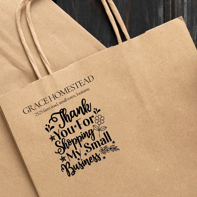 Thank You for Supporting Small Business Add Name Rubber Stamp (Creator Uploaded)