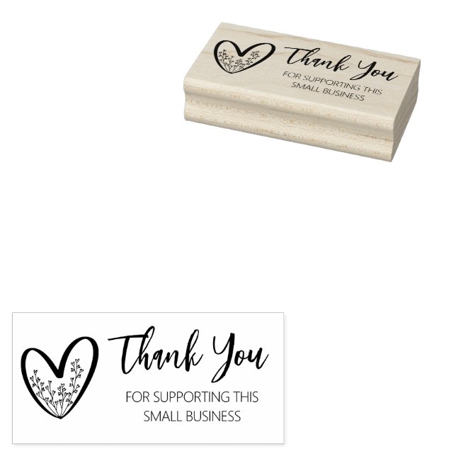 Thank You for Supporting This Small Business Rubber Stamp (Stamped)