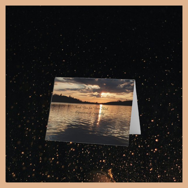 Thank You for Sympathy, Golden Sunset at Lake Card (Creator Uploaded)