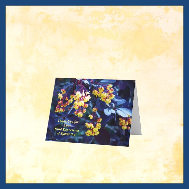 Thank You for Sympathy, Golden Yellow Flowers Card (Creator Uploaded)