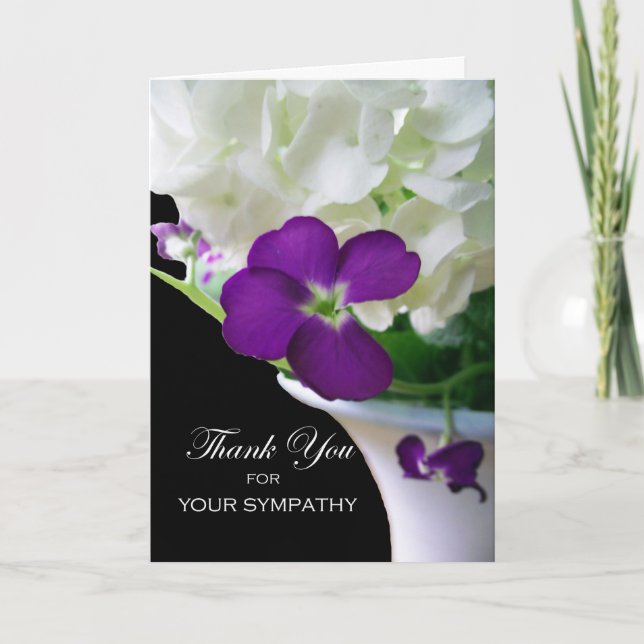 Thank You for Sympathy, Hydrangea, Stock Card (Front)