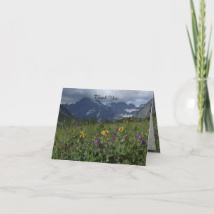 Thank You For Sympathy Note Mountain Wildflowers Card